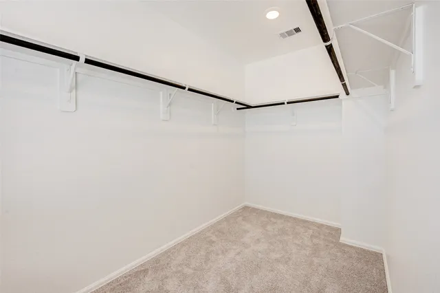 a view of small space with racks on the wall