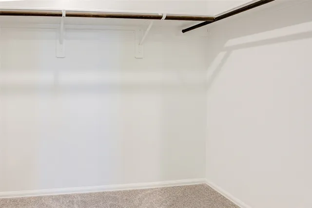 a view of small space with racks on the wall