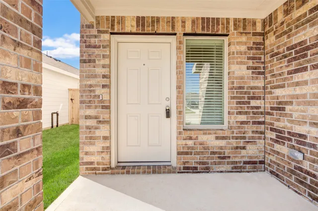 a view of a door of the house