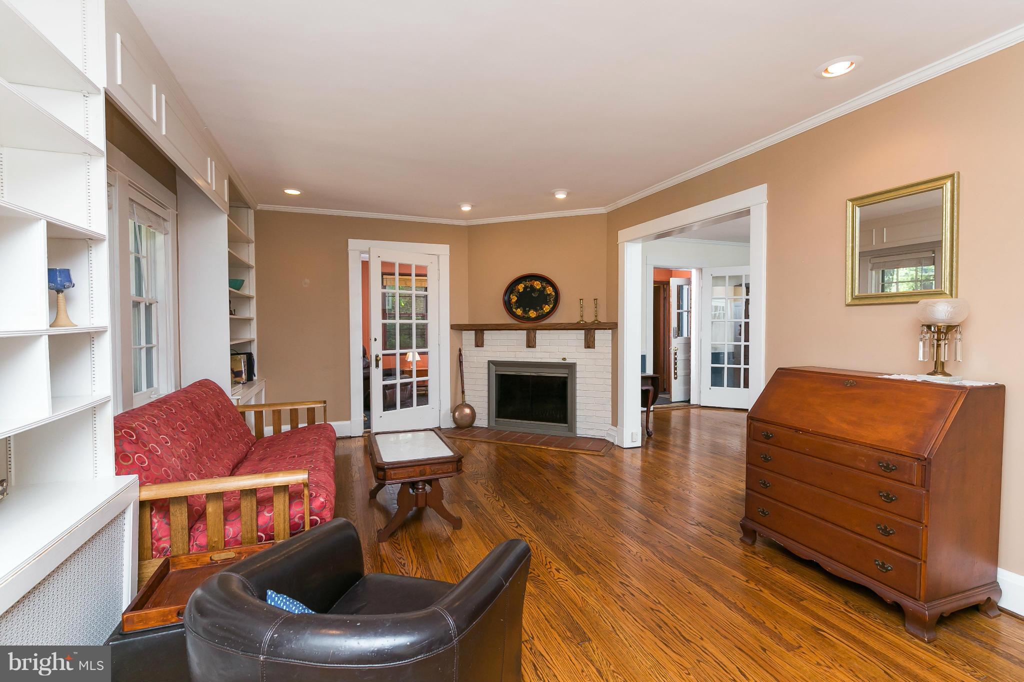 2215 Arden Road Baltimore, MD 21209 - Photo 4 of 30 Living room with wood burning fireplace