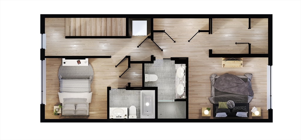 10 Hawley Street, Unit 4C Northampton, MA 01060 - Photo 23 of 23 a black and white photo of a living room