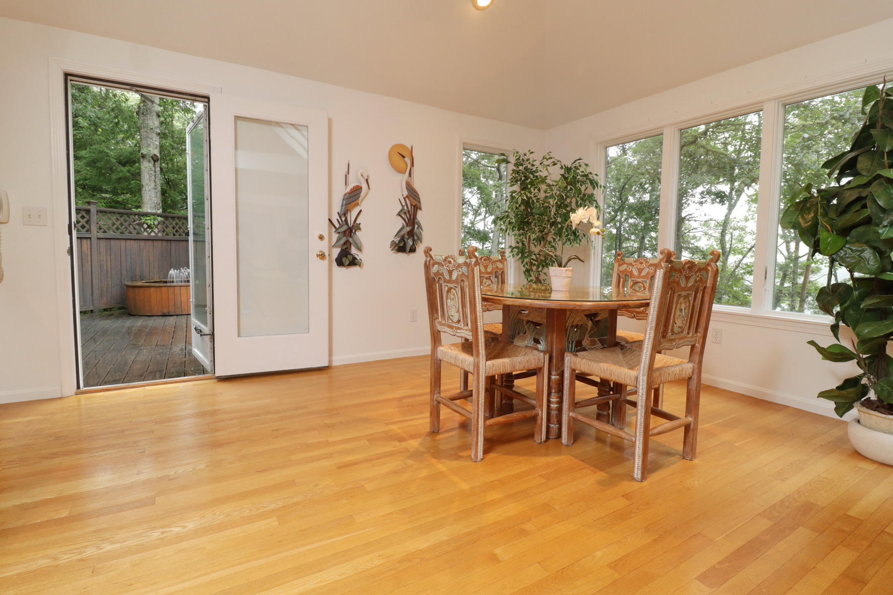 120 Fells Pond Road Mashpee, MA 02649 - Photo 12 of 42 a view of a dining room with furniture window and outside view