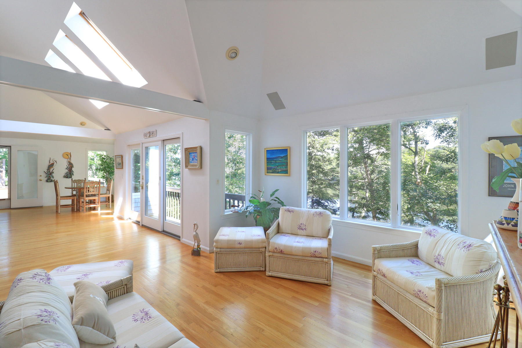 120 Fells Pond Road Mashpee, MA 02649 - Photo 6 of 42 a living room with furniture and a large window