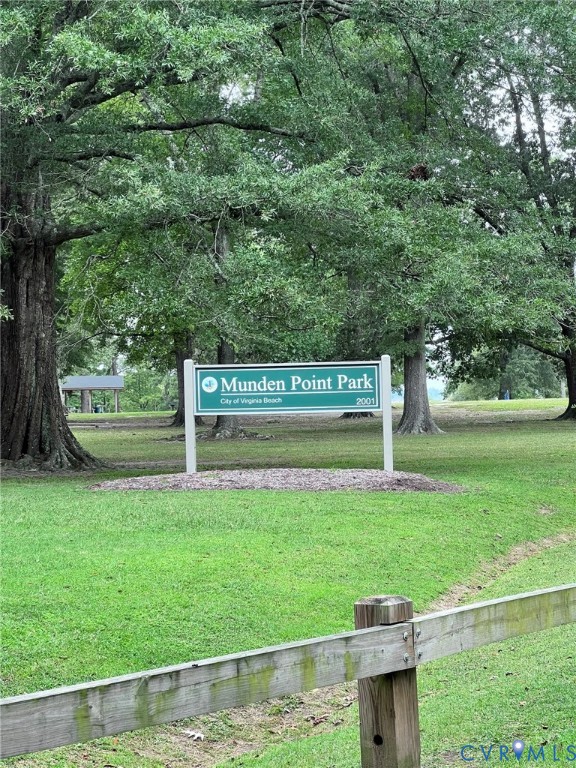 1832 Munden Point Road Virginia Beach, VA 23457 - Photo 14 of 16 a view of a park with welcome board