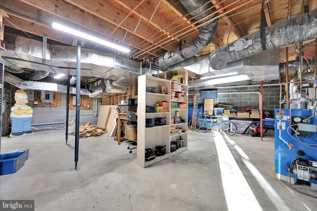 a view of a room with racks