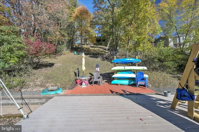 a view of outdoor space and deck