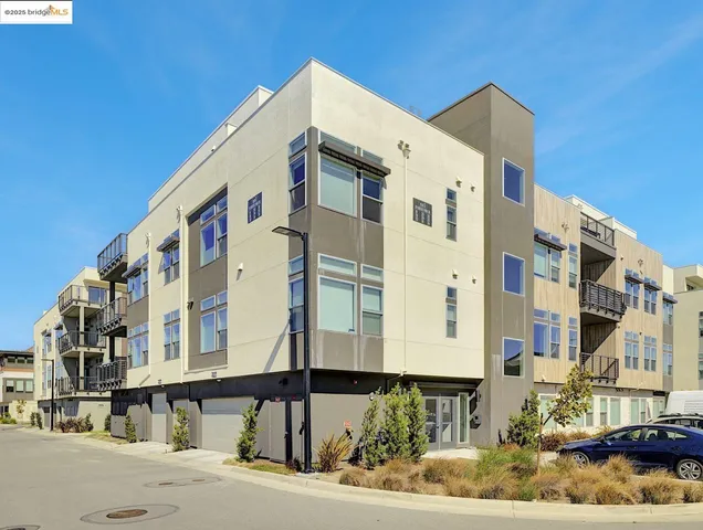 a front view of a building with street