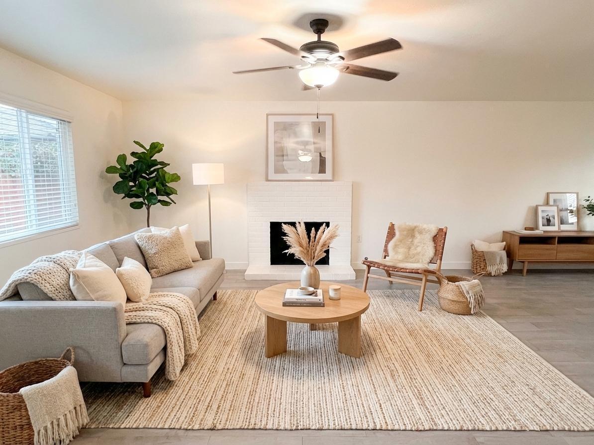 302 Sequoia Drive Exeter, CA 93221 - Photo 5 of 20 a living room with furniture and a fireplace