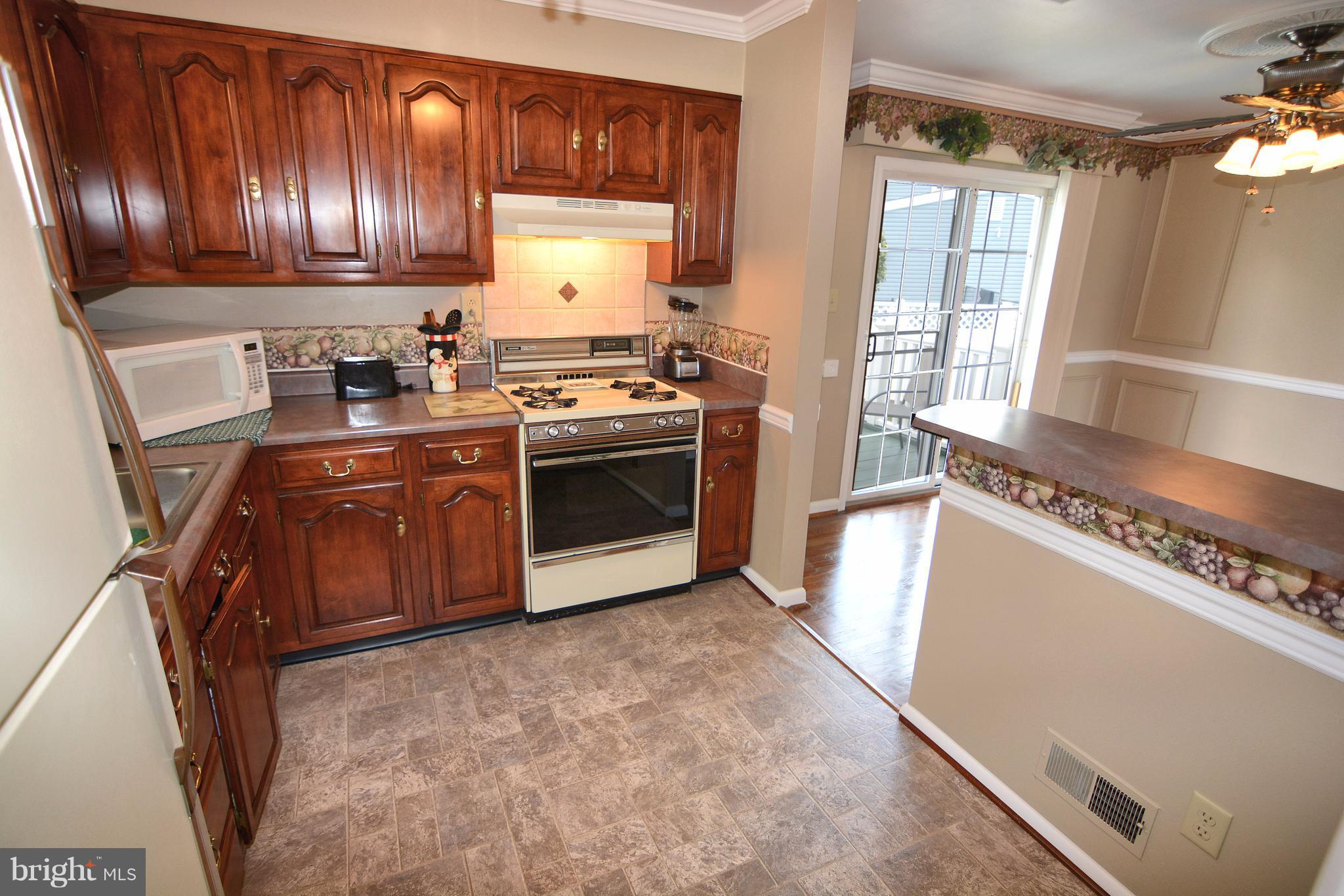 View of breakfast bar in the kitchen.