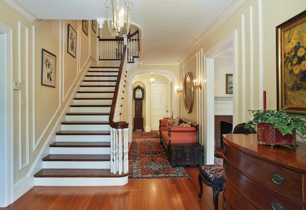 65 Suffolk Road Newton, MA 02467 - Photo 3 of 17 a view of entryway and hall with wooden floor