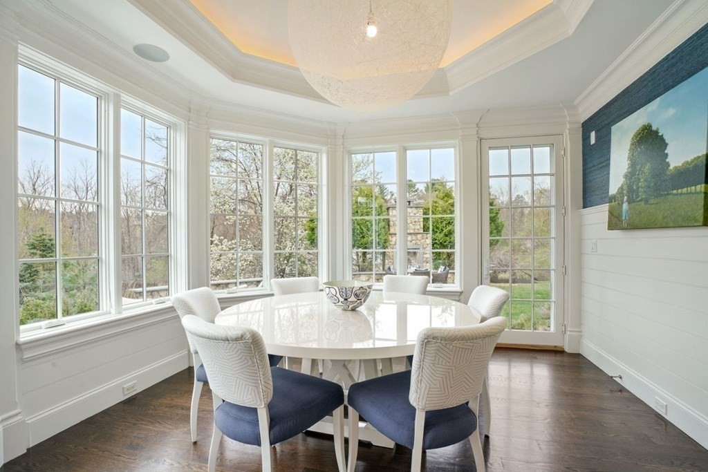 64 Cartwright Road Needham, MA 02492 - Photo 13 of 40 a dining room with furniture window and wooden floor