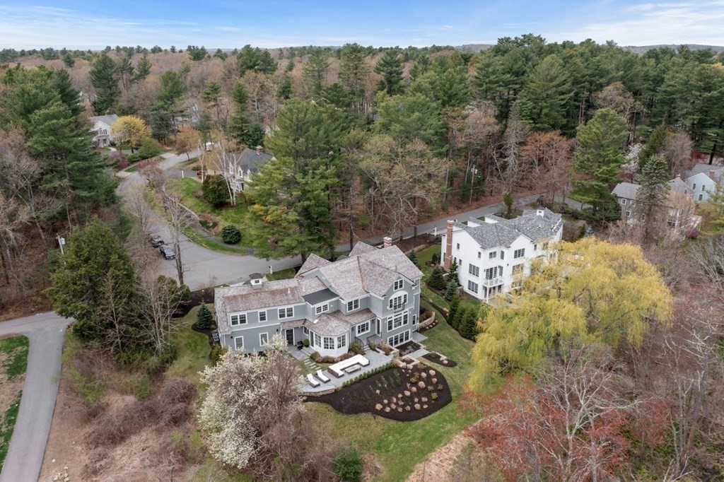 64 Cartwright Road Needham, MA 02492 - Photo 39 of 40 an aerial view of a house with a yard