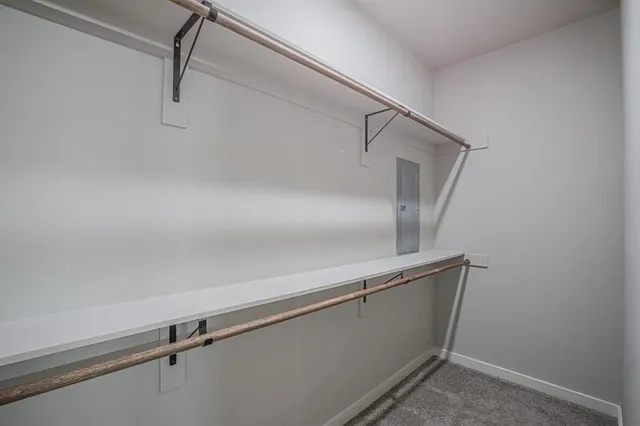 a close view of closet