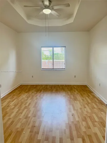 an empty room with a window
