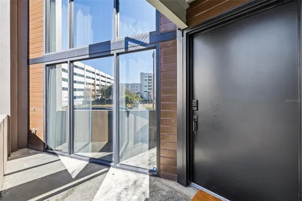 a view of front door