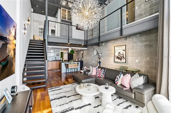 a outdoor living space with patio furniture