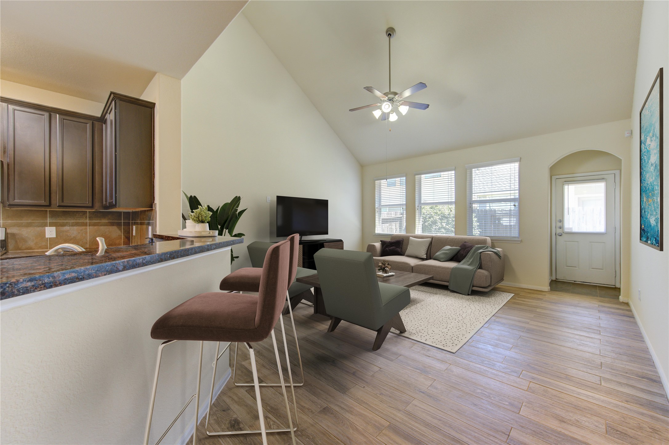 6518 Wilshire Ridge Houston, TX 77040 - Photo 12 of 30 Virtually staged spacious living room