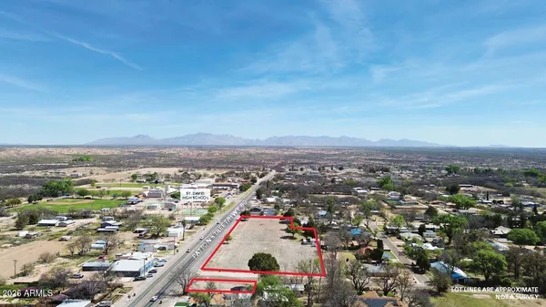 an aerial view of a city