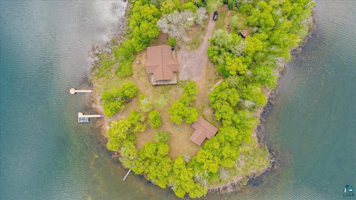 2520 Bony Lake Road Barnes, WI 54873 - Photo 41 of 44 Aerial view with a water view