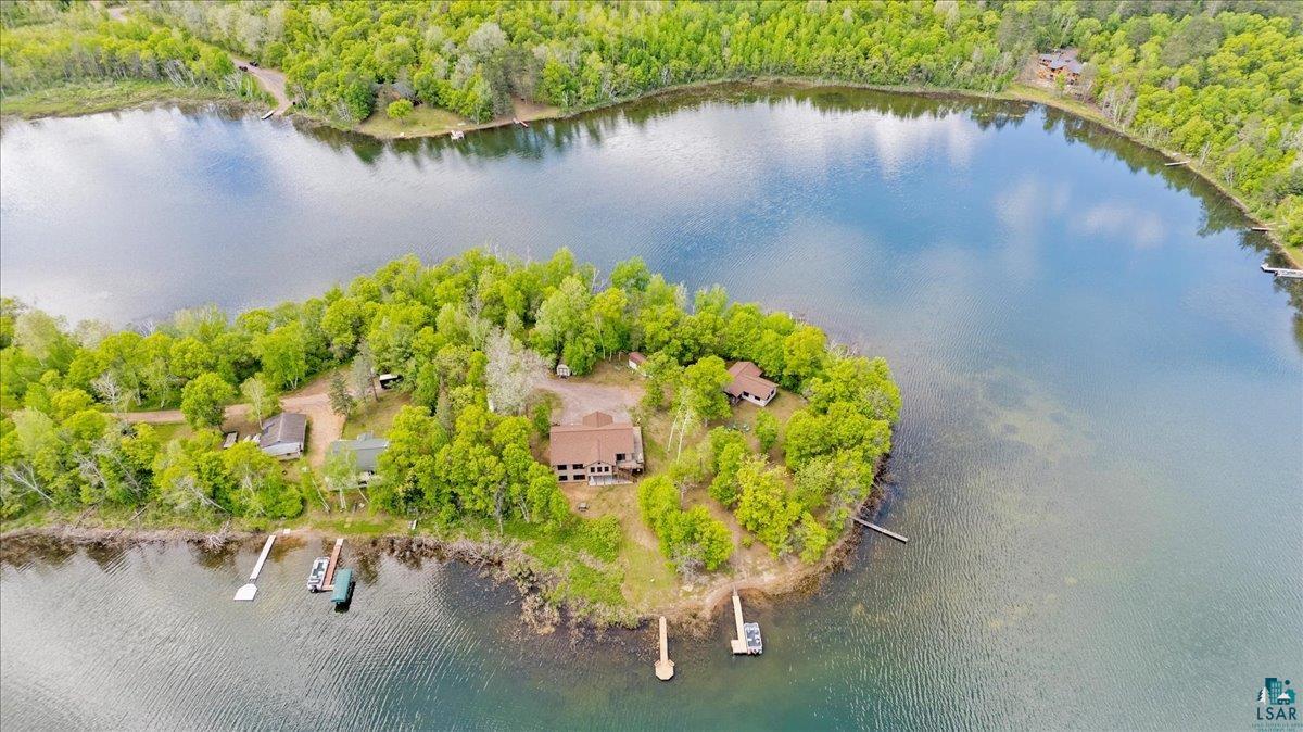 2520 Bony Lake Road Barnes, WI 54873 - Photo 42 of 44 Birds eye view of property featuring a water view