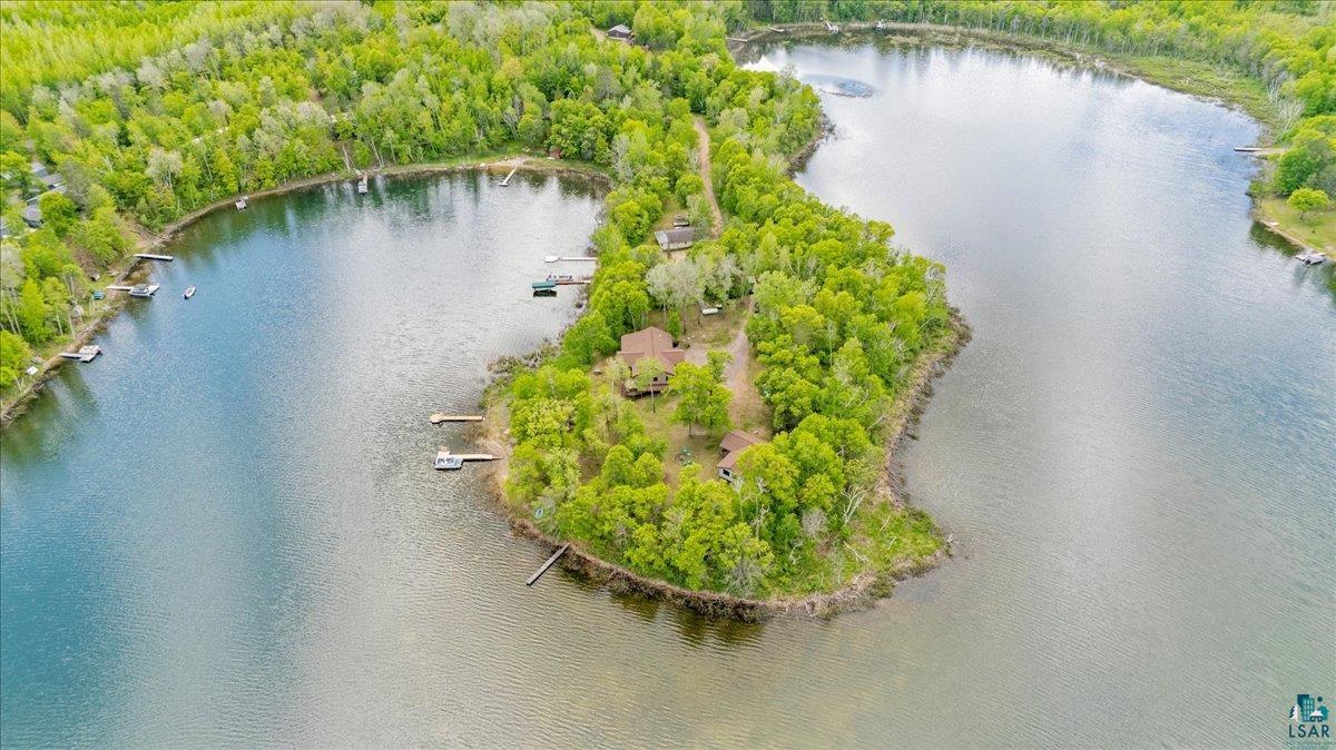2520 Bony Lake Road Barnes, WI 54873 - Photo 43 of 44 Drone / aerial view with a water view