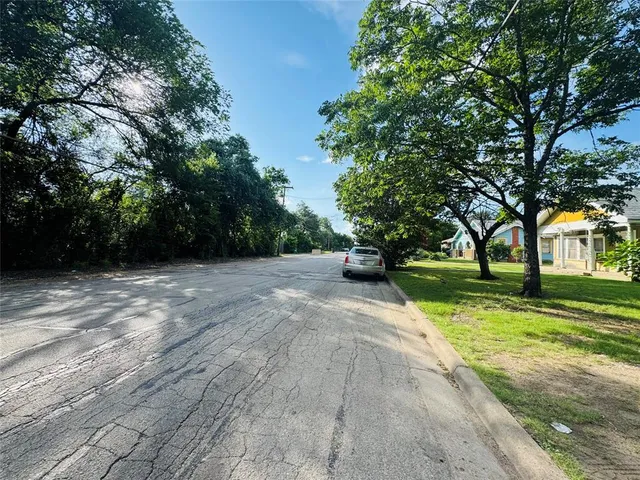 a view of backyard with tree