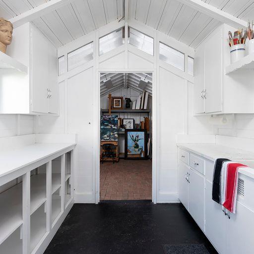 32 Encina Avenue Atherton, CA 94027 - Photo 13 of 17 a kitchen with cabinets and a stove