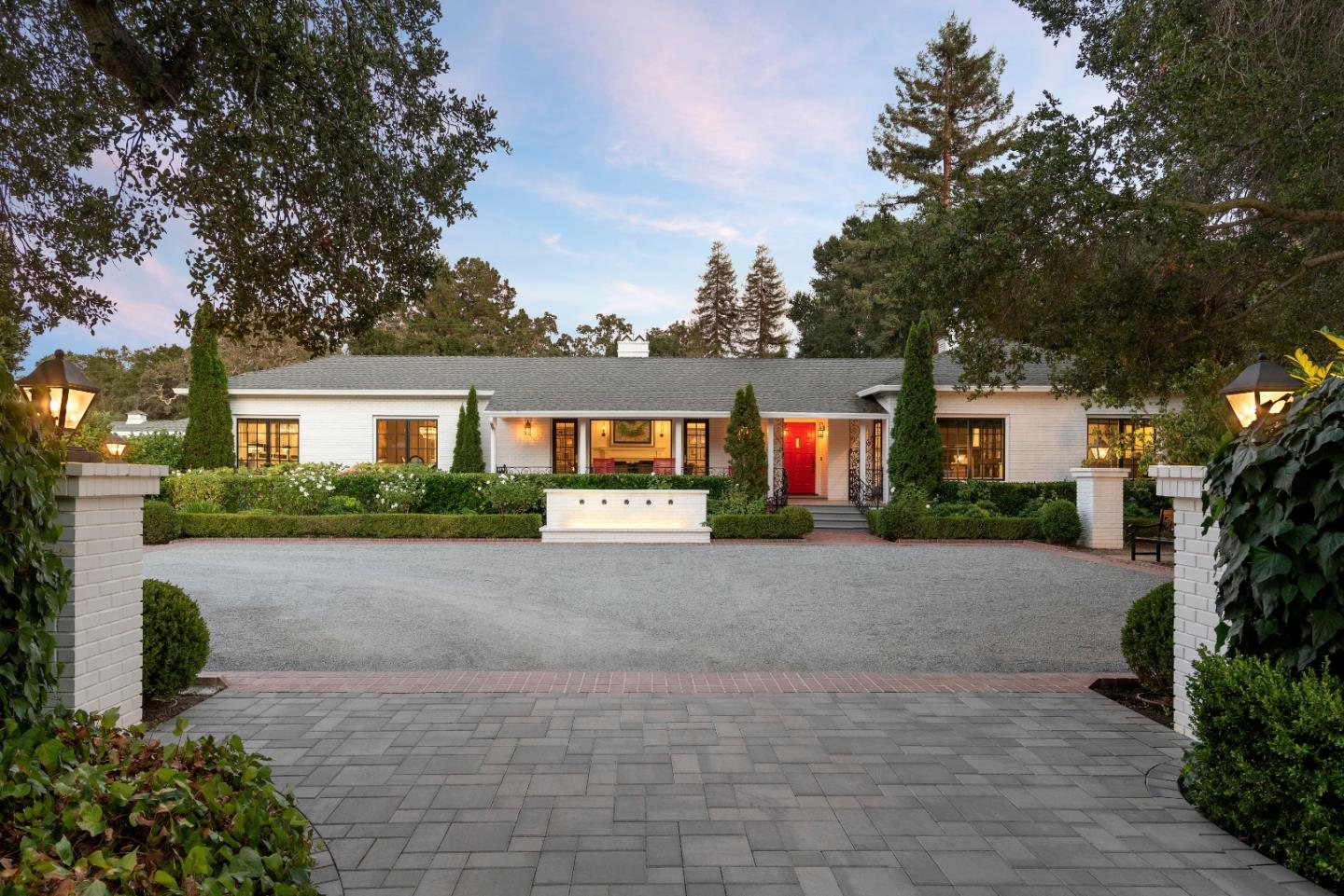 32 Encina Avenue Atherton, CA 94027 - Photo 2 of 17 a front view of house with yard and green space