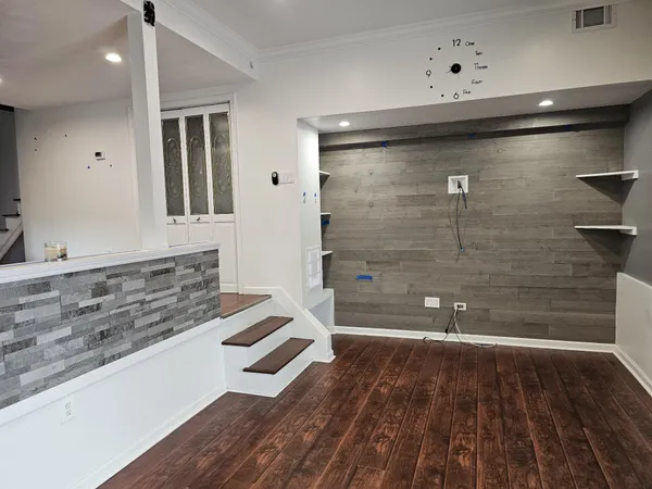 a bathroom with a sink and a shower