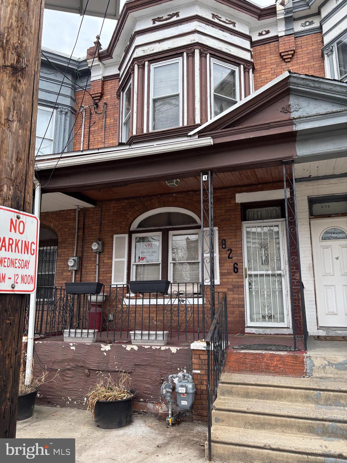 a front view of a house