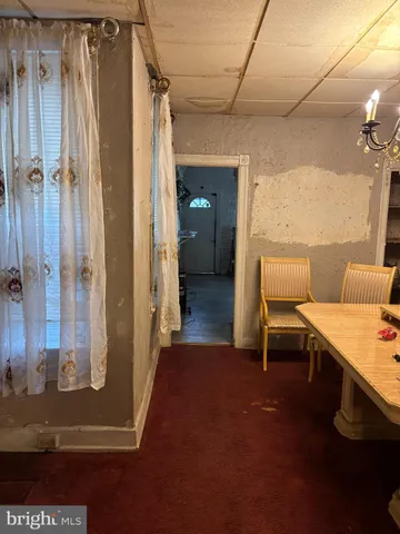 a view of a room with shelves