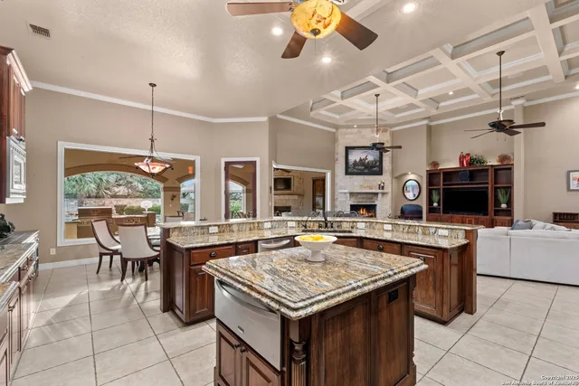 a view of a swimming pool with an ocean view