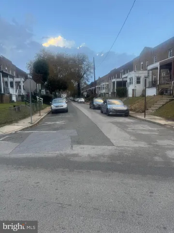 a city view with tall buildings