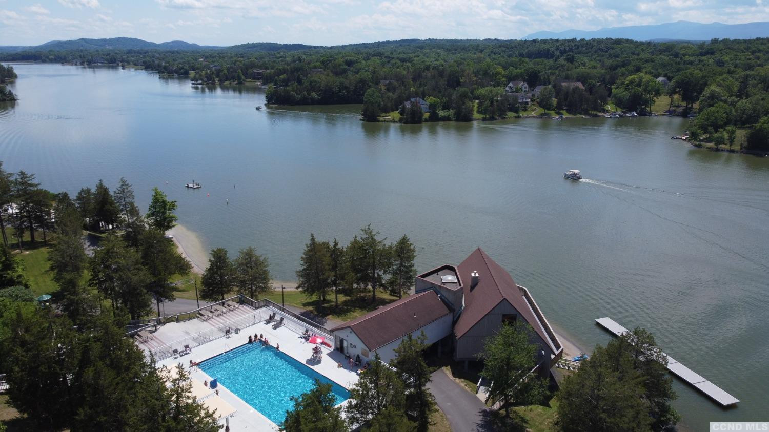 2516 Sleepy Hollow Road Athens, NY 12015 - Photo 8 of 9 an aerial view of house with yard and lake view