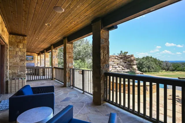 a view of a chairs in balcony