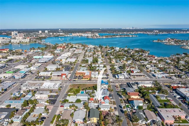 an aerial view of a city