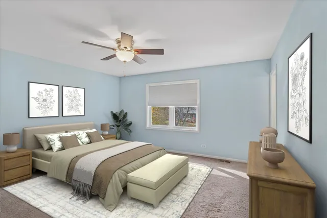 a view of a wooden deck with chairs and a yard