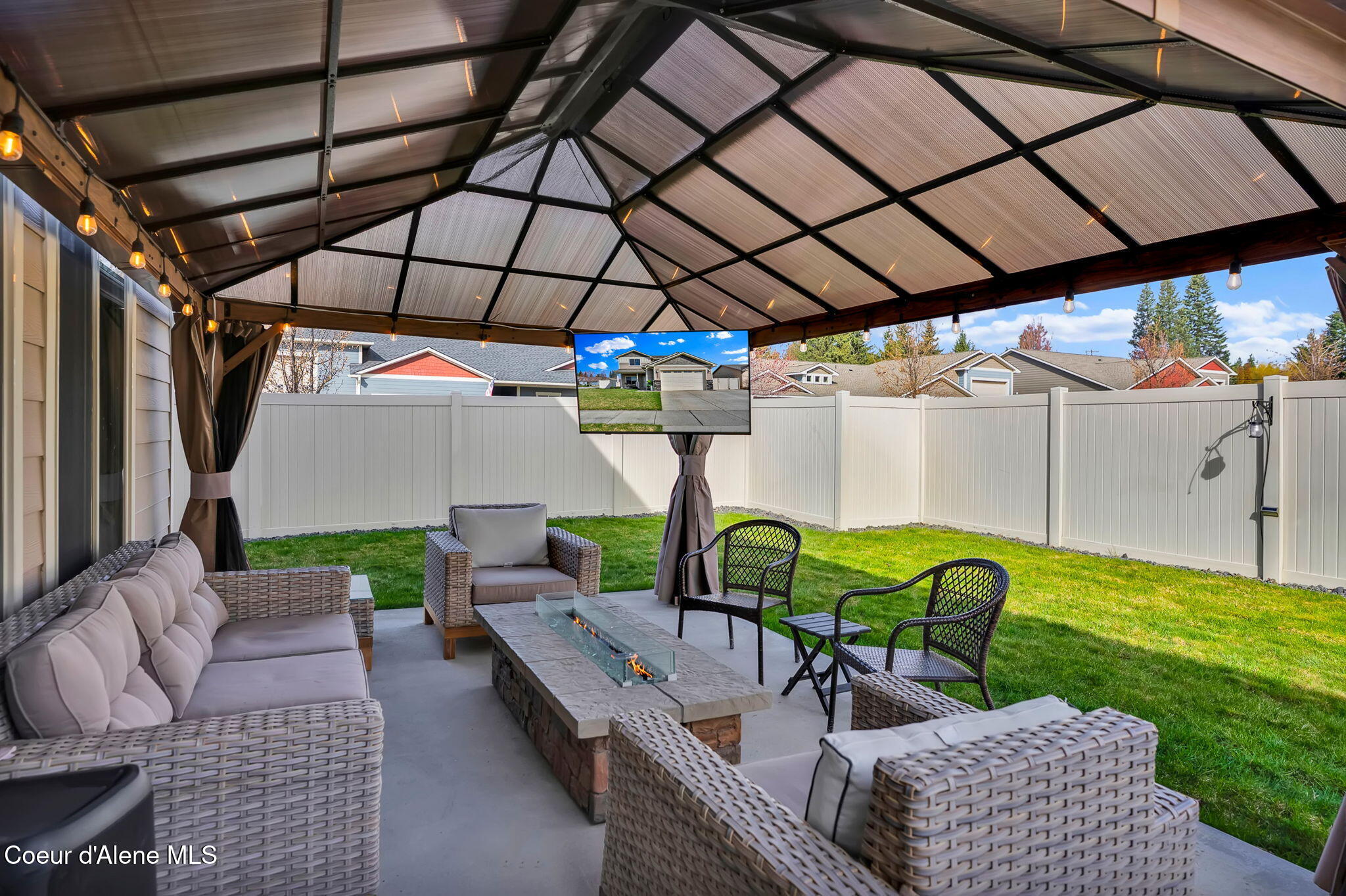 3343 West Apricot Road Coeur D'Alene, ID 83815 - Photo 40 of 48 Backyard TV gazebo