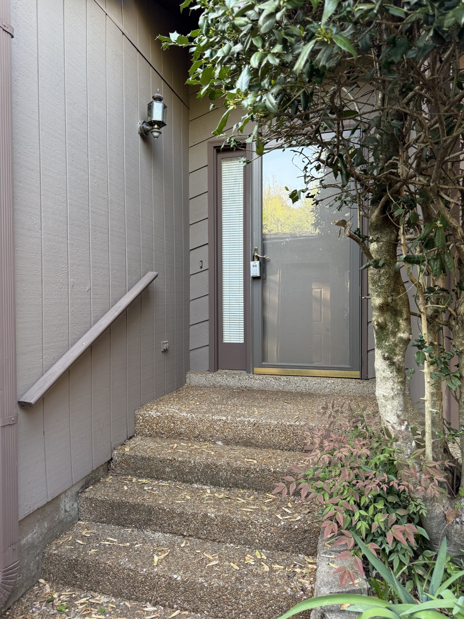 a backyard of a house