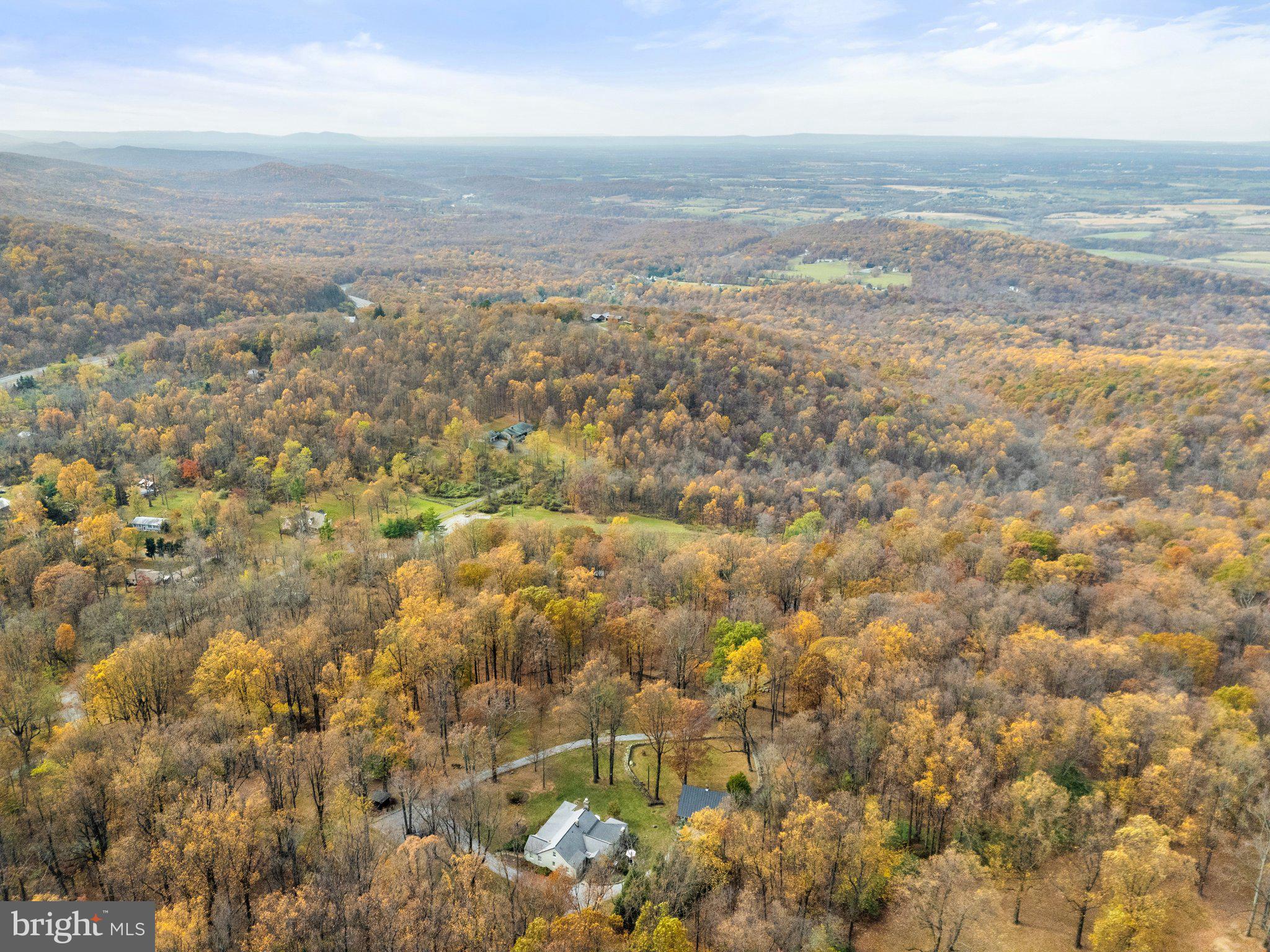 17970 Raven Rocks Road Bluemont, VA 20135 - Photo 51 of 78 Aerial Vie w of house facing toward Shenandoah Val
