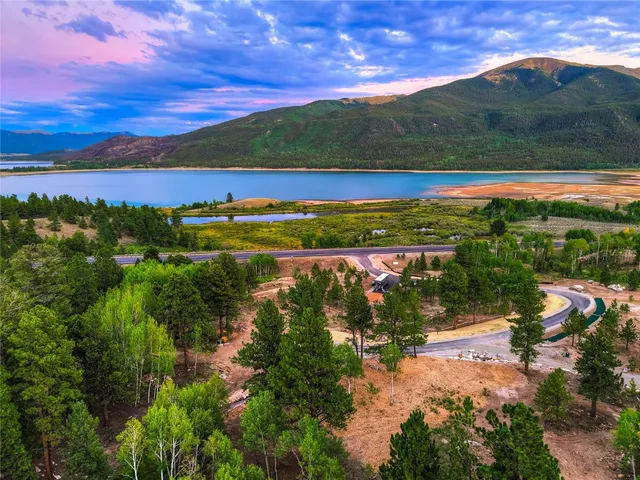 a view of lake with mountain