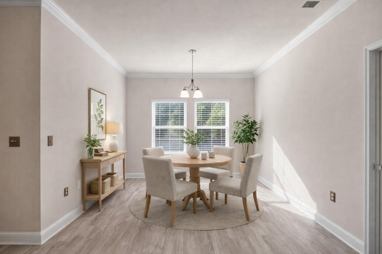 220 Conner Circle Santa Rosa Beach, FL 32459 - Photo 8 of 50 a view of a dining room with furniture window and wooden floor