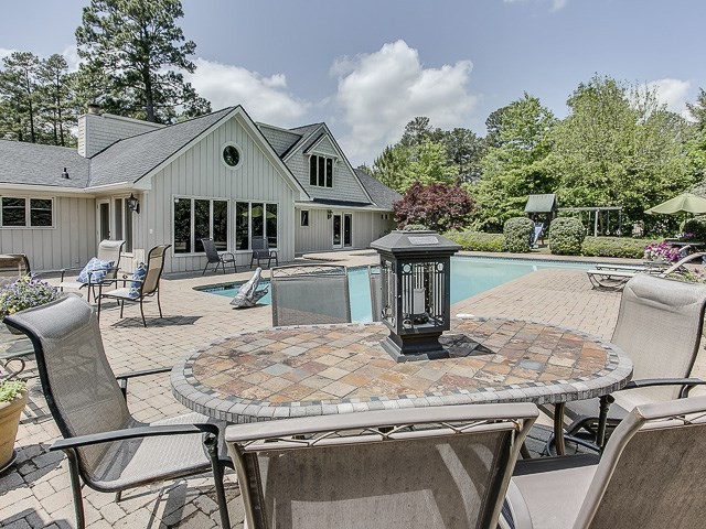 3511 Cambridge Road Durham, NC 27707 - Photo 23 of 25 Back Terrace & Pool