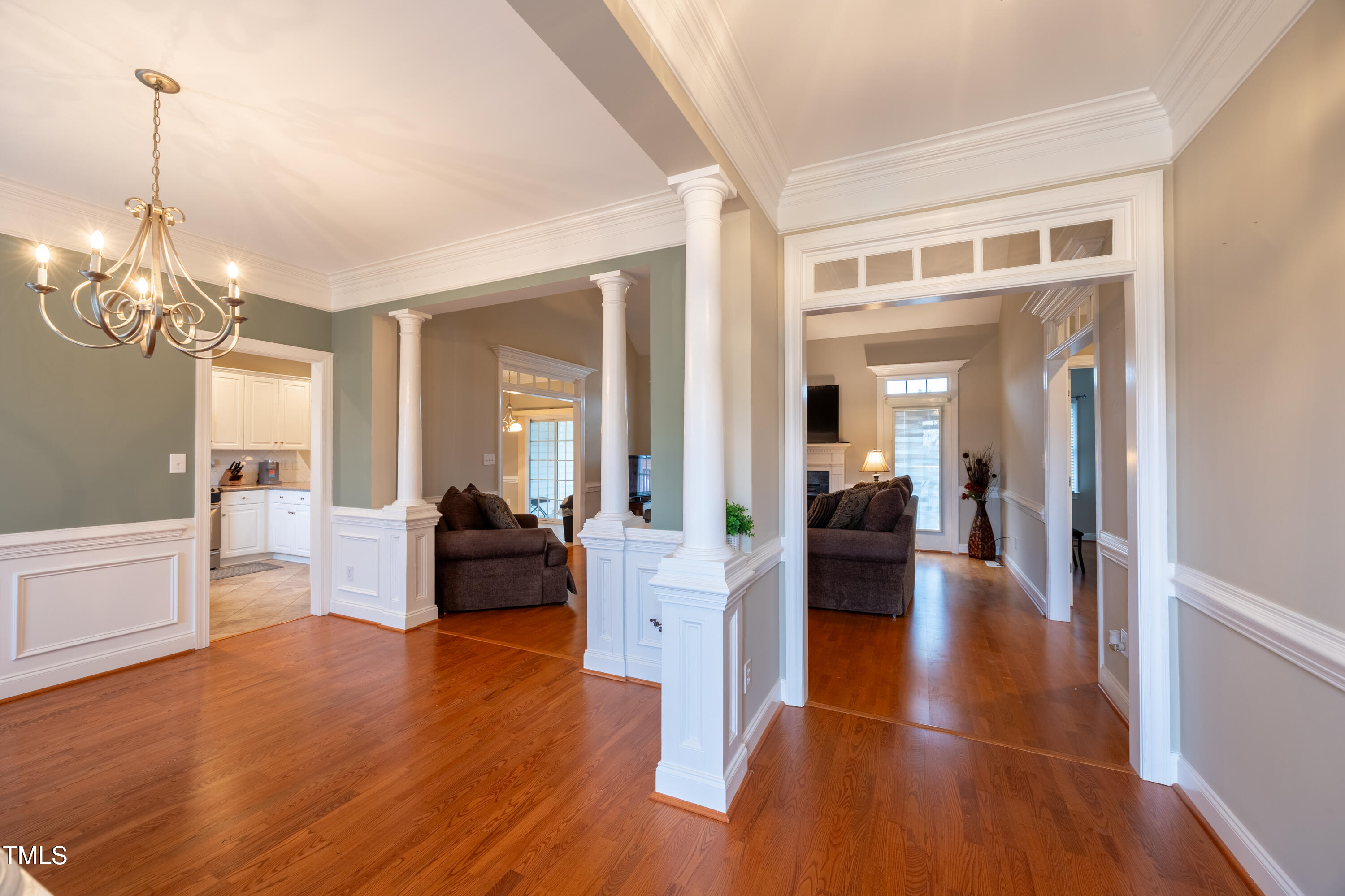 5148 Nowell Road Sims, NC 27880 - Photo 7 of 49 a living room with furniture and a chandelier