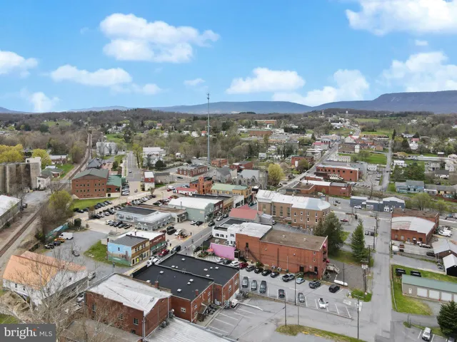 an aerial view of a city