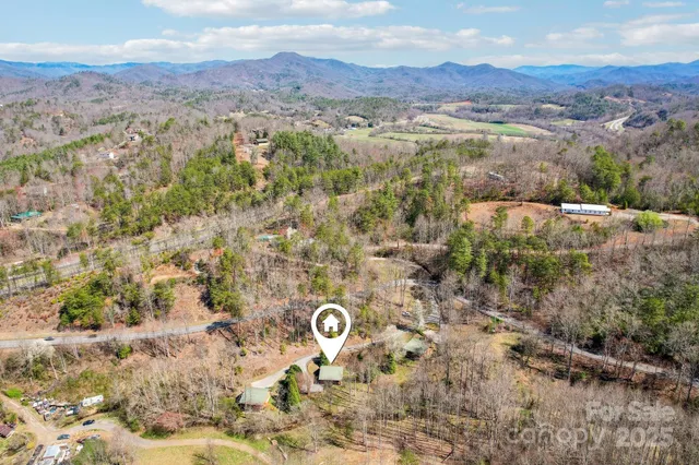 a view of a city with mountain