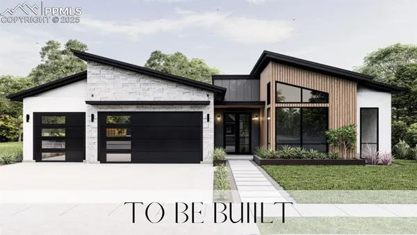 a view of a brick house with a large windows