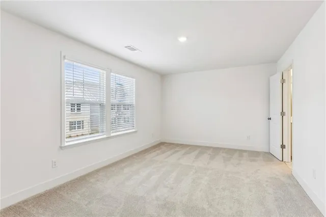 an empty room with a window