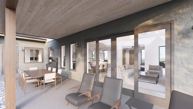 a en suite bathroom with a double vanity sink and a mirror