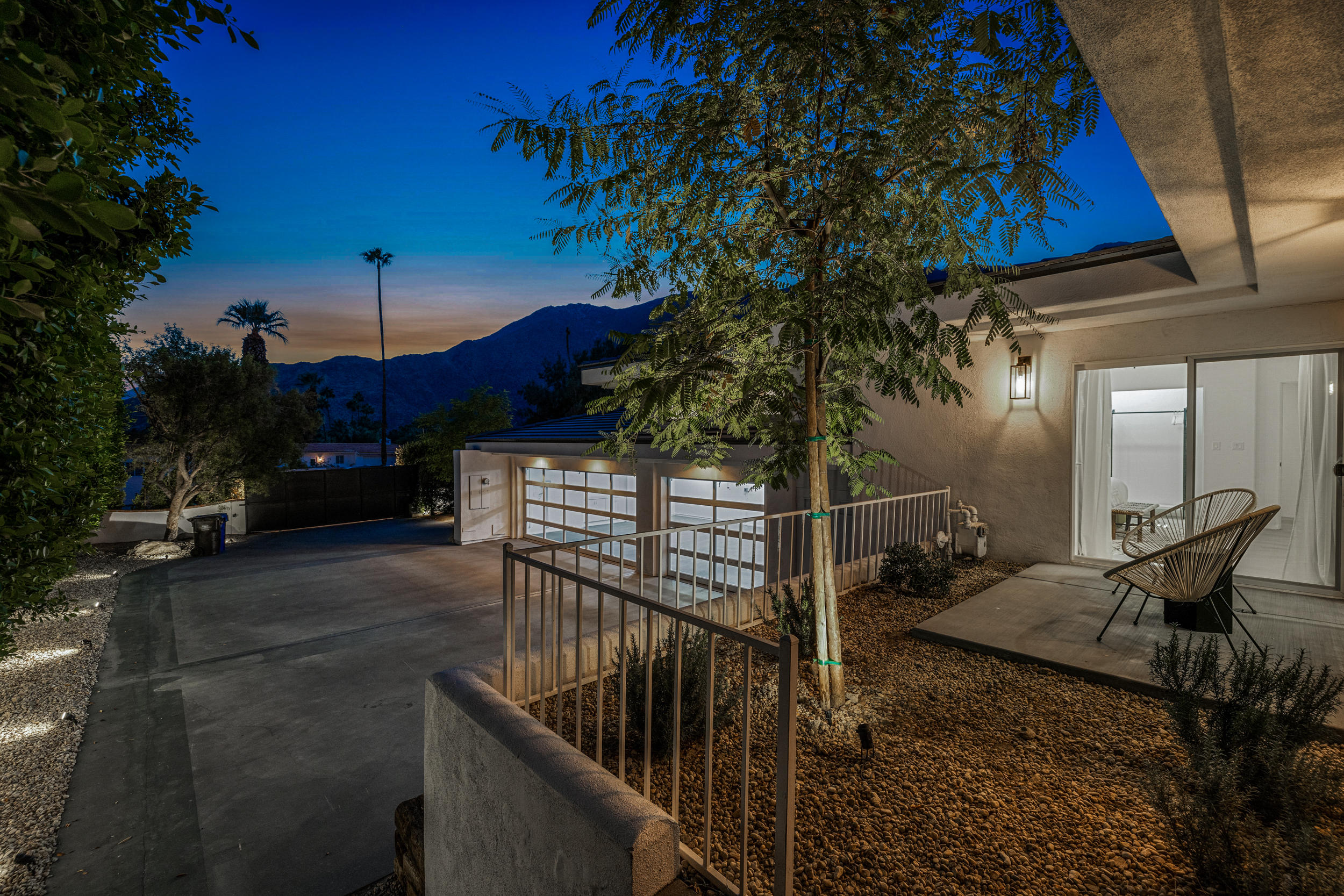 594 West Stevens Road, Unit A Palm Springs, CA 92262 - Photo 103 of 133 a view of a house with backyard and sitting area